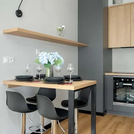 Modern Apartment Desk & Bedroom By Noclegi Renters Poznan Exterior photo