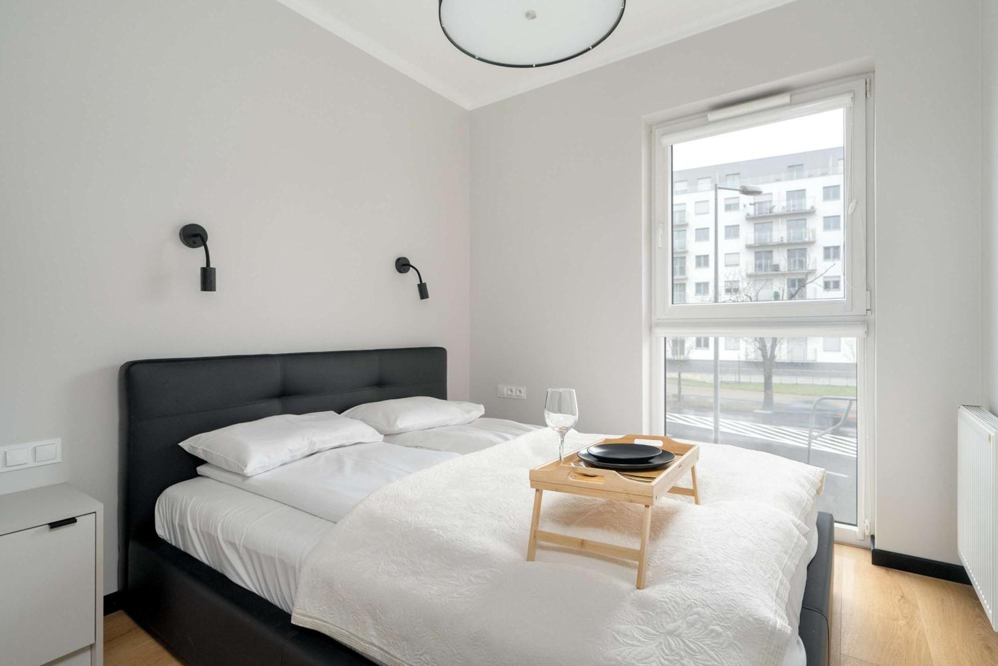 Modern Desk & Bedroom By Renters Apartment *